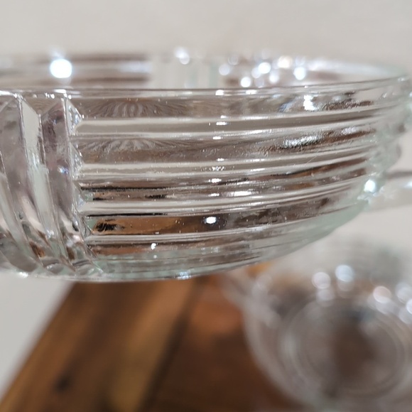 5 1930's Anchor Hocking Manhattan Ribbed Handled Dessert Side Dish Bowls 6" - Picture 5 of 6